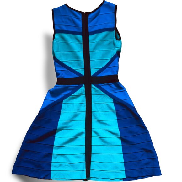 INC Striped Bandage Dress - Turquoise/Blue, Size XS - Picture 10 of 10